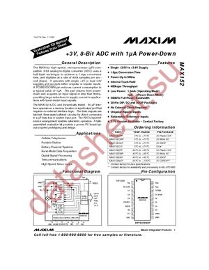 MAX152CWP+ datasheet  